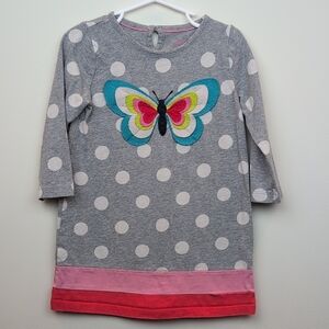 Mini Boden 2-3T Gray Butterfly Dress